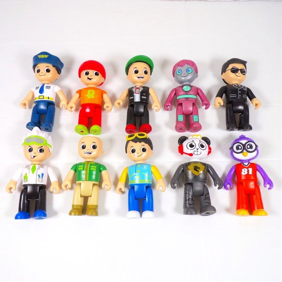 Ryan’s World Figures Bundle Lot of 10 Action Figures Boy Doll Toys Party Favors - Picture 1 of 16